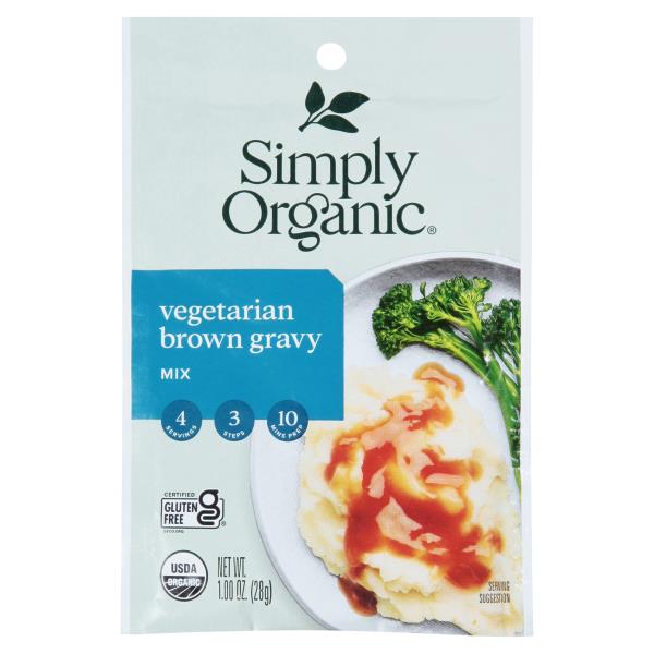 Simply Organic Gravy Mix, Vegetarian Brown Publix Super Markets