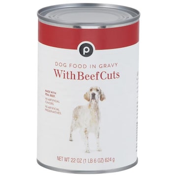 Publix Dog Food, in Gravy, with Beef Cuts
