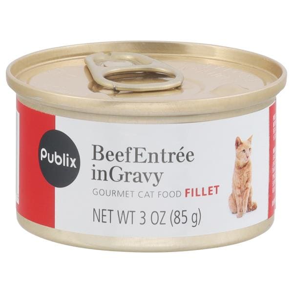 Publix Cat Food, Gourmet, Sliced Beef Entree Publix Super Markets