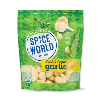 Spice World Garlic, Organic, Peeled