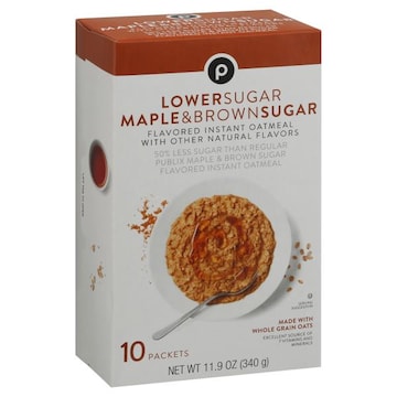 Publix Instant Oatmeal, Lower Sugar, Maple & Brown Sugar