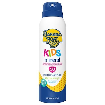 Banana Boat Sunscreen Lotion Spray, 100% Mineral Based, Broad Spectrum SPF 50