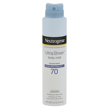 Neutrogena Ultra Sheer Sunscreen, Body Mist, Broad Spectrum SPF 70