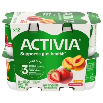 Activia Low Fat Peach/Strawberry Yogurt