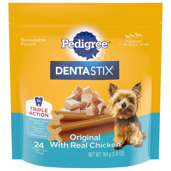 Pedigree Dentastix Dog Treats, Original with Real Chicken, Triple
