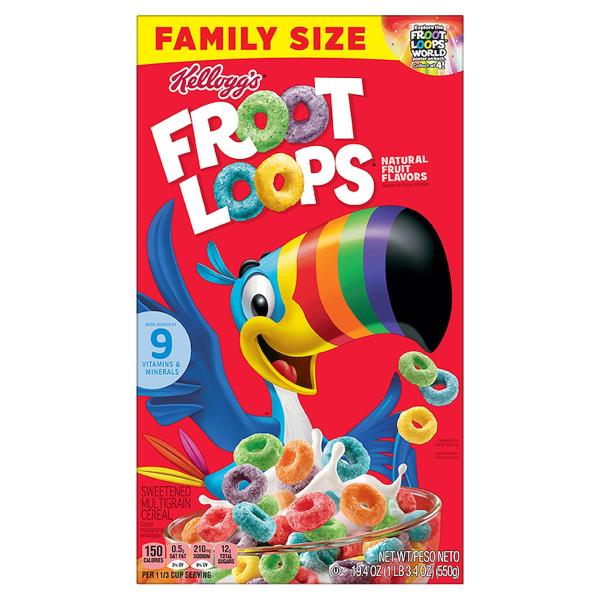 Froot Loops Cereal, Natural Fruit Flavors, Family Size | Publix Super ...
