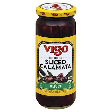 Vigo Olives, Calamata, Sliced