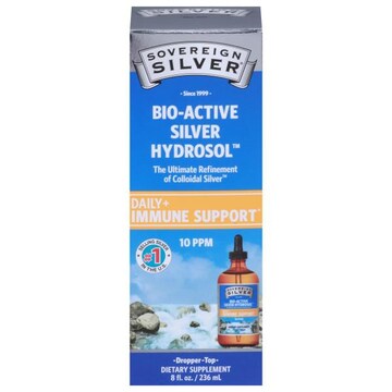 Sovereign Silver Bio-Active Silver Hydrosol, 10 PPM, Dropper Top