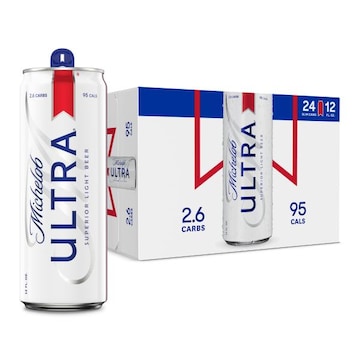 Michelob Ultra American Lager Light Beer, 24 Pack Beer, 12 FL OZ Cans