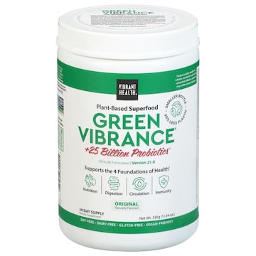 Vibrant Health Green Vibrance, + 25 Billion Probiotics, Soy Free, Dairy Free, Vegan Friendly