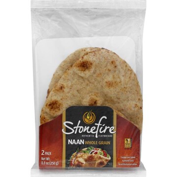Stonefire Naan, Whole Grain, 2 Pack