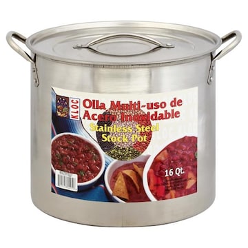 Kloc Stock Pot, Stainless Steel, 16 Qt