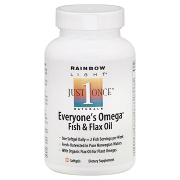 Rainbow Light Fish & Flax Oil, Everyone's Omega, Softgels
