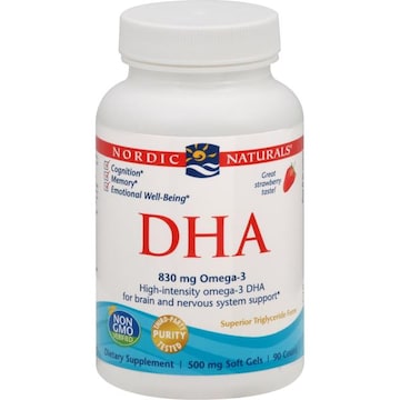 Nordic Naturals DHA, 500 mg, Soft Gels, Strawberry