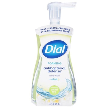 Dial Antibacterial Defense Hand Wash, + Aloe, Foaming, Soothing White Tea Scent