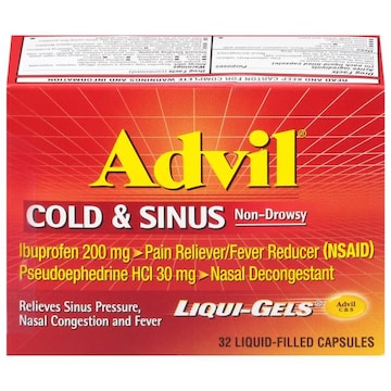 ADVIL Cold & Sinus, Non-Drowsy,  Liqui-Gels