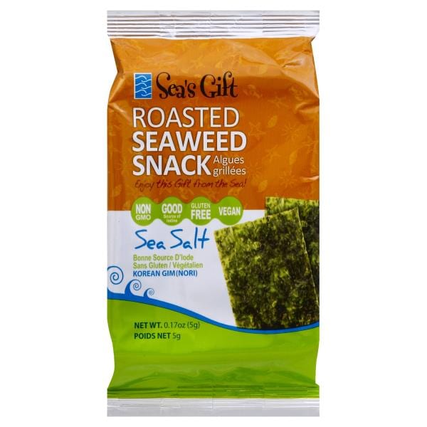 Seas Gift Seaweed Snack, Roasted, Sea Salt Publix Super Markets