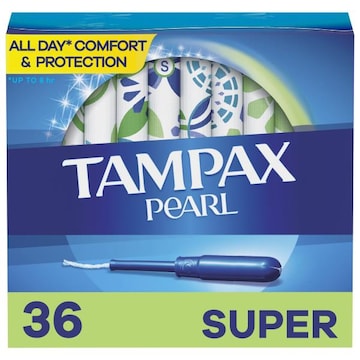 Tampax Pearl Tampons, Super Absorbency, Unscented
