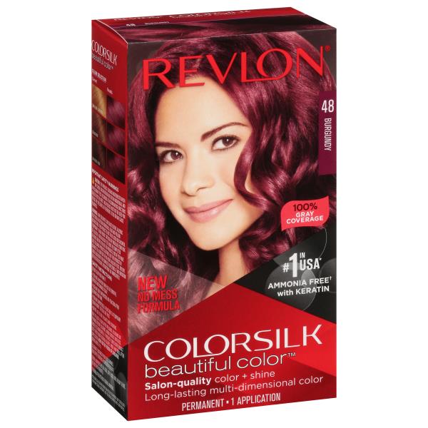 Revlon Colorsilk Beautiful Color Permanent Hair Color, Burgundy 48 