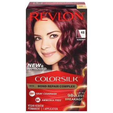 Revlon Colorsilk 48 Burgundy Vegan Keratin Permanent Hair Color
