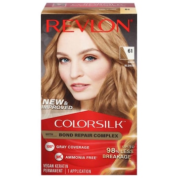 Revlon Colorsilk 61 Dark Blonde Vegan Keratin Permanent Hair Color