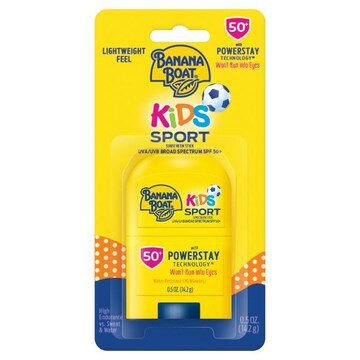 Banana Boat Kids Sport Sunscreen Stick, Broad Spectrum SPF 50+