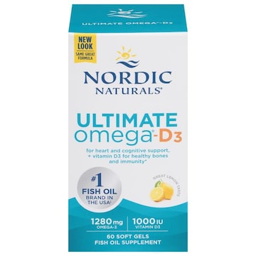 Nordic Naturals Ultimate Vitamin D3, 1280 mg, 1000 IU, Superior Triglyceride Form, Lemon