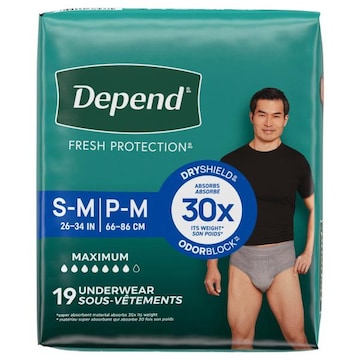 Depend Fresh Protection Maximum S/M Underwear