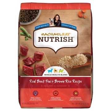 Rachael Ray Nutrish Food for Dogs, Real Beef, Pea & Brown Rice Recipe, Adult