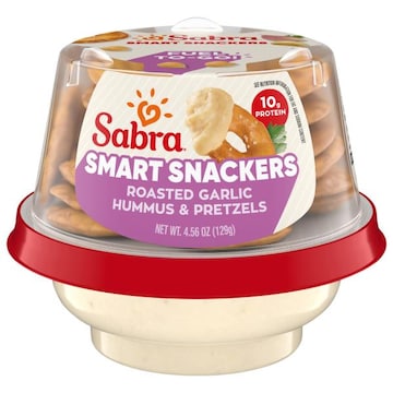 Sabra Hummus with Pretzels, Roasted Garlic