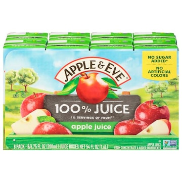 Apple & Eve 100% Juice, Apple, 8 Pack
