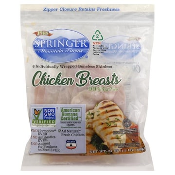 Springer Mountain Farms Chicken Breasts, 99% Fat Free