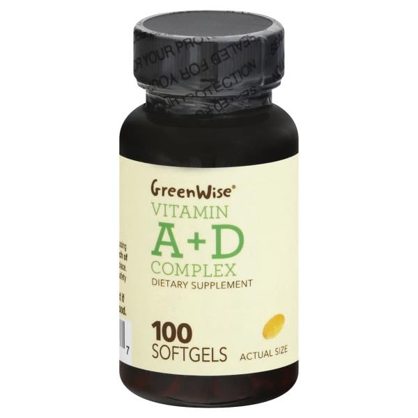 GreenWise Vitamin A + D Complex, Softgels Publix Super Markets