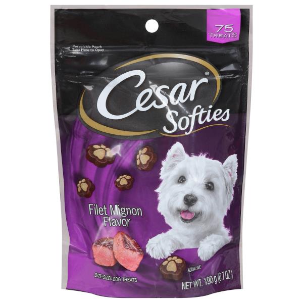 Cesar Softies Dog Treats, Filet Mignon Flavor, Bite-Sized | Publix