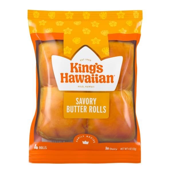 King's Hawaiian Savory Butter Rolls, 4 Count | Publix Super Markets