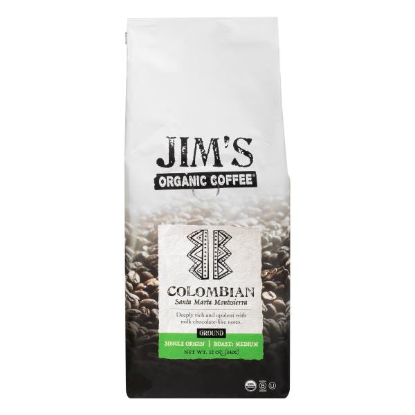 Jim's Organic Coffee Coffee, Ground, Medium Roast, Colombian Publix