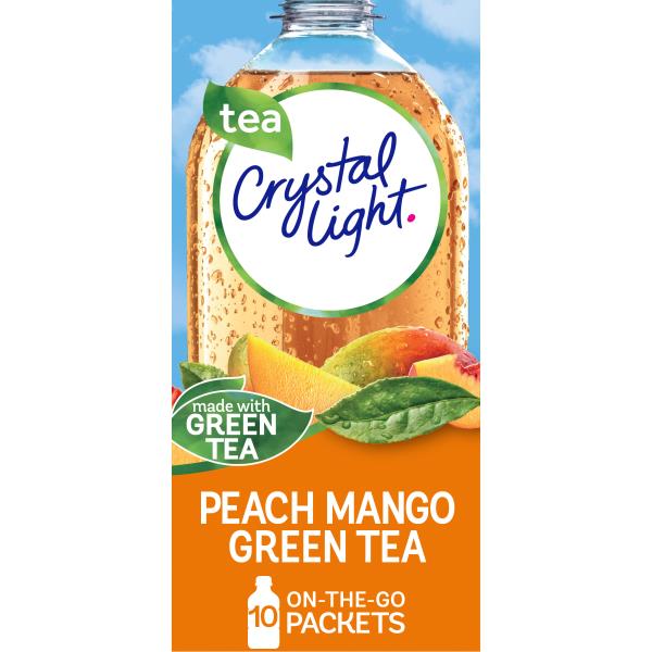 Crystal Light Peach Mango Green Tea Naturally Flavored Powdered Drink ...