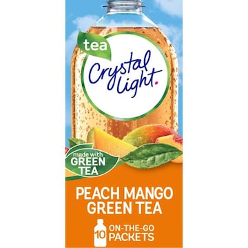 Crystal Light Peach Mango Green Tea Naturally Flavored Powdered Drink Mix
