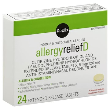 Publix Allergy Relief D, Extended Release Tablets