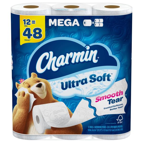 Charmin Ultra Soft Bathroom Tissue, Mega Roll, 2-Ply | Publix Super Markets
