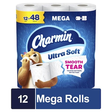 Charmin Ultra Soft Charmin Toilet Paper Ultra Soft, 12 Mega Rolls