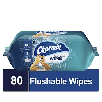 Charmin Flushable Wipes 2 packs, 40 Wipes Per Pack