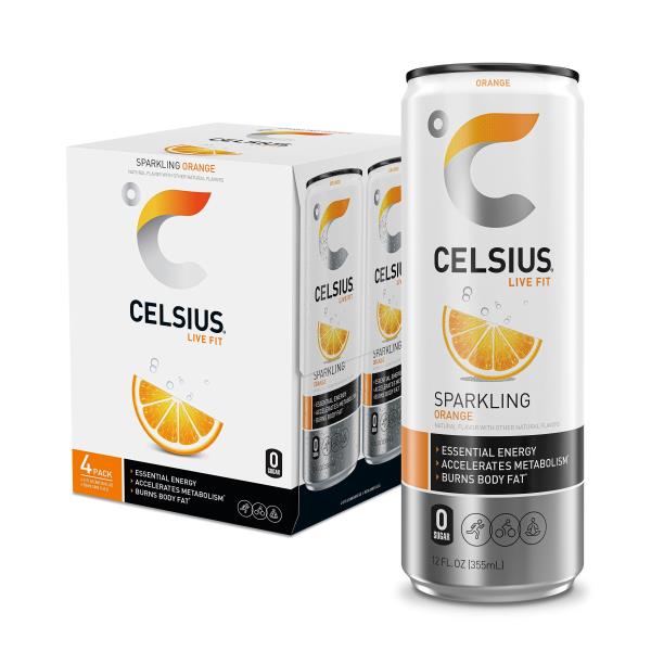 Celsius Live Fit Energy Drink, Sparkling Orange, 4 Pack Publix Super