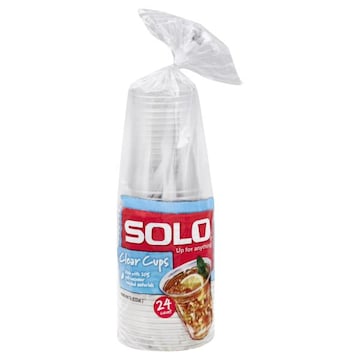 Solo Plastic Cups, Clear, 18 oz
