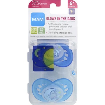MAM Pacifiers, Night Collection, 6+ Months