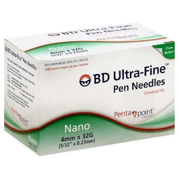 Bd Pen Needles, Ultra-Fine, Universal Fit, Nano