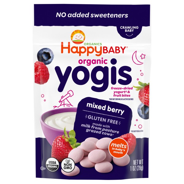 HappyBaby Organics Organic Yogis Freeze-Dried Yogurt & Fruit
