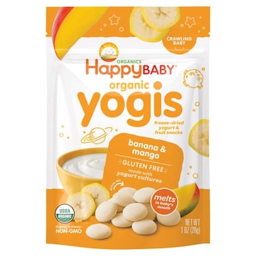 HappyBaby Organics Yogis, Organic, Banana & Mango