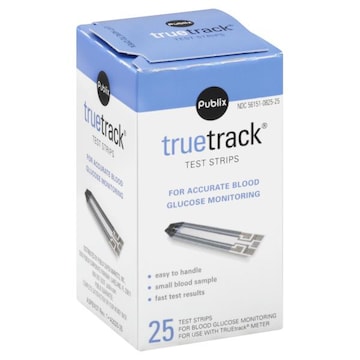 Publix Truetrack Test Strips, for Accurate Blood Glucose Monitoring