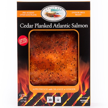Cedar Bay Salmon, Atlantic, Cedar Planked, Applewood with Orange & Ginger